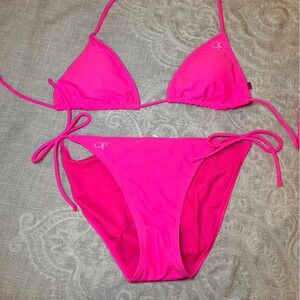 Neon pink juniors bikini OP brand